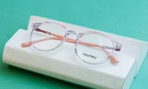 Newmew Round Transparent Pink Prescription Frame