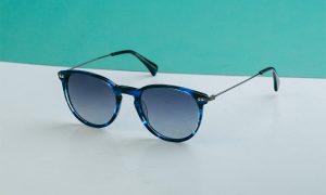 Limitless Blue Printed Round Sunglasses