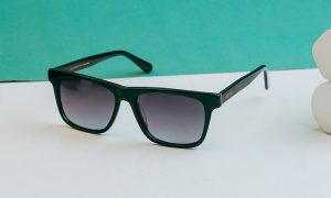 Limitless Shining Black Rectangular Sunglasses