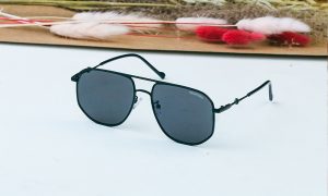Newmew Black Top-Bar Aviator Sunglasses